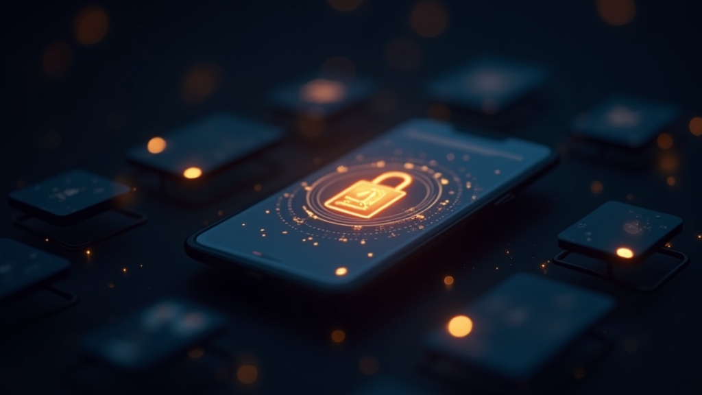 Geschütztes Smartphone mit Sicherheitsymbol vor dunkler Casino-Kulisse